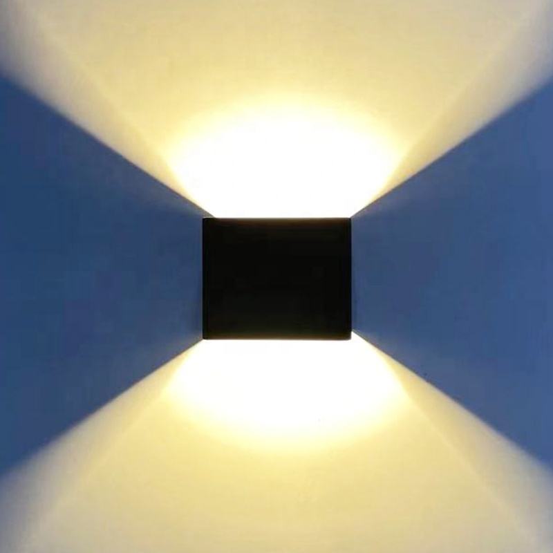 Industrieller Stil, 12 W, AC85–265 V, wasserdicht, IP65, verstellbarer Strahl, Aluminium, für den Außenbereich, LED-Würfel, wasserdichte Wandleuchte