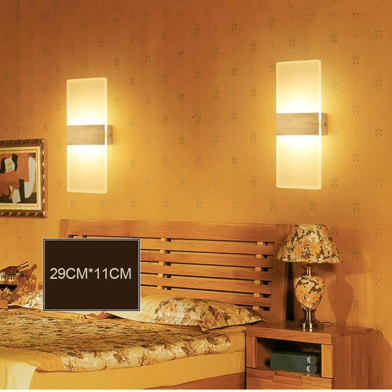 6W LED-Licht, Splitter-Acryl-Wandleuchte, Acryl-Beleuchtung, rechteckige Wandleuchte, Acryl-Wandhängeleuchte, modernes, beliebtes Nachtlicht, Fabrikpreis 
