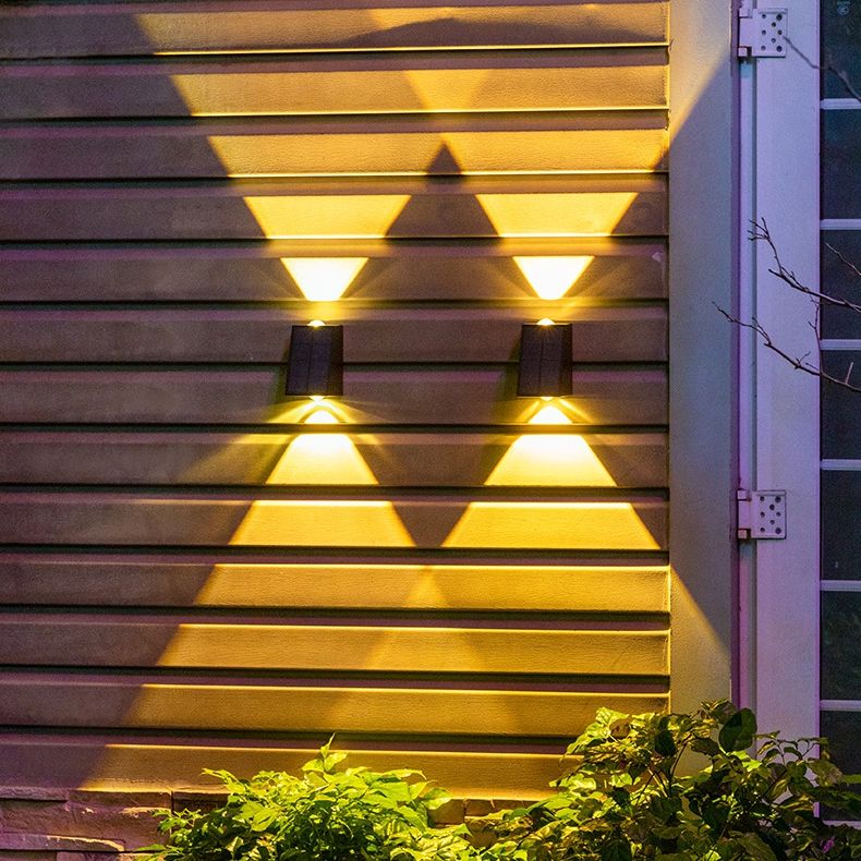 Wandleuchte Solar Garten Außendekoration Garten Wasserdicht Up Down Induktionswaschanlage Lichtapplikation Extrior Hocheffizient