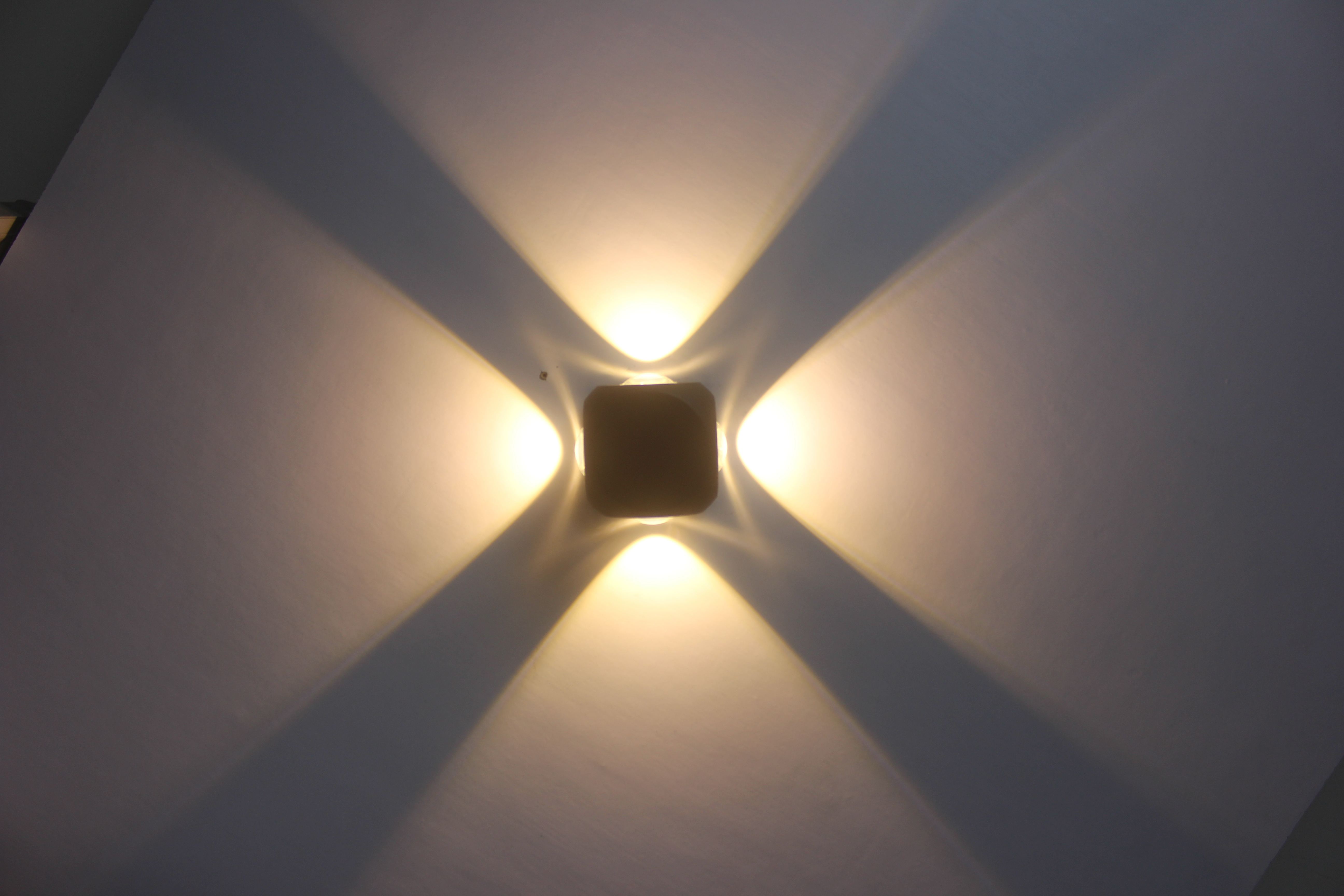 4W LED-Wandleuchte für den Außenbereich, wasserdicht, für Gebäude, Außentor, Balkon, Garten, Hof
