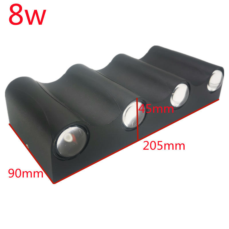 LED-Wandleuchte, Aluminium, für den Außenbereich, IP65, wasserdicht, nach oben und unten, Wandleuchte, für Zuhause, Treppe, Schlafzimmer, Nachttisch, Korridor, 4/6/8 W, 2 Jahre Garantie