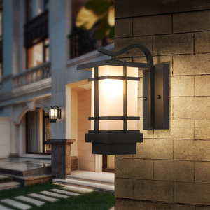Solar-Außenwandleuchte Draadloze Wandlamp Wasserdichte Gartenleuchte Neues Balkon-Außenwandtor im japanischen Stil im chinesischen Stil