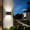 Moderne wasserdichte 12-W-LED-Wandleuchte für den Außenbereich, IP65, Aluminium, nach oben und unten gerichtete Wandleuchte, Garten-Veranda-Wandleuchte, Dekorationslicht, 110 V, 220 V