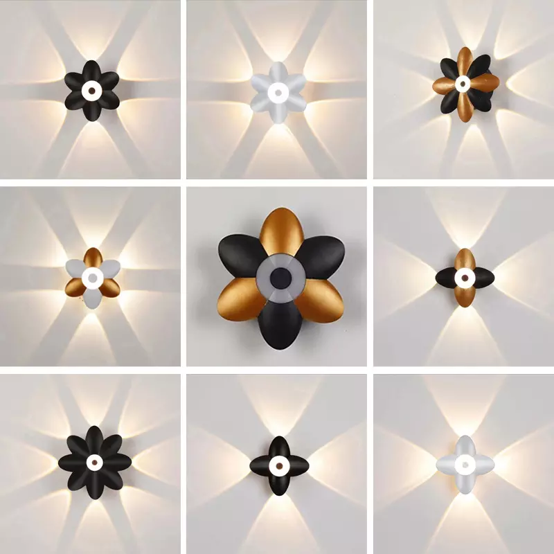 LED Außenwandleuchte Up Down Dekoration Spotlight Lotus Villa Korridor Balkon Korridor Hintergrund Wandleuchte