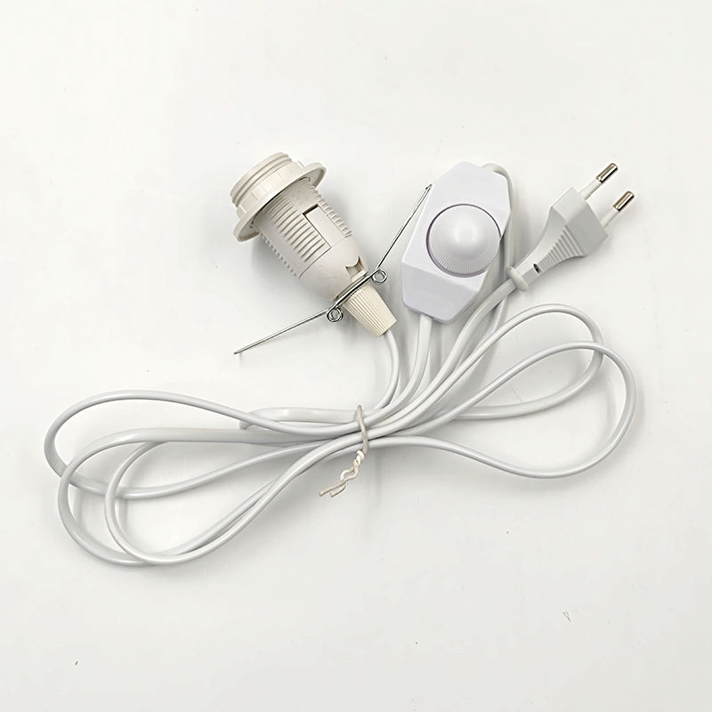 E14 301 Halbkabel-Dimmerkabel, Lichtschalter-Stecker, Netzschalter, 1,8 m Leitungskabel, LED-Lampe, EU-US-Steckermodell