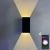 Neue RGB APP-Steuerung Smart Light Cube wasserdichte LED-Wandleuchte ip65 Wandleuchte quadratische Veranda Garten auf und ab