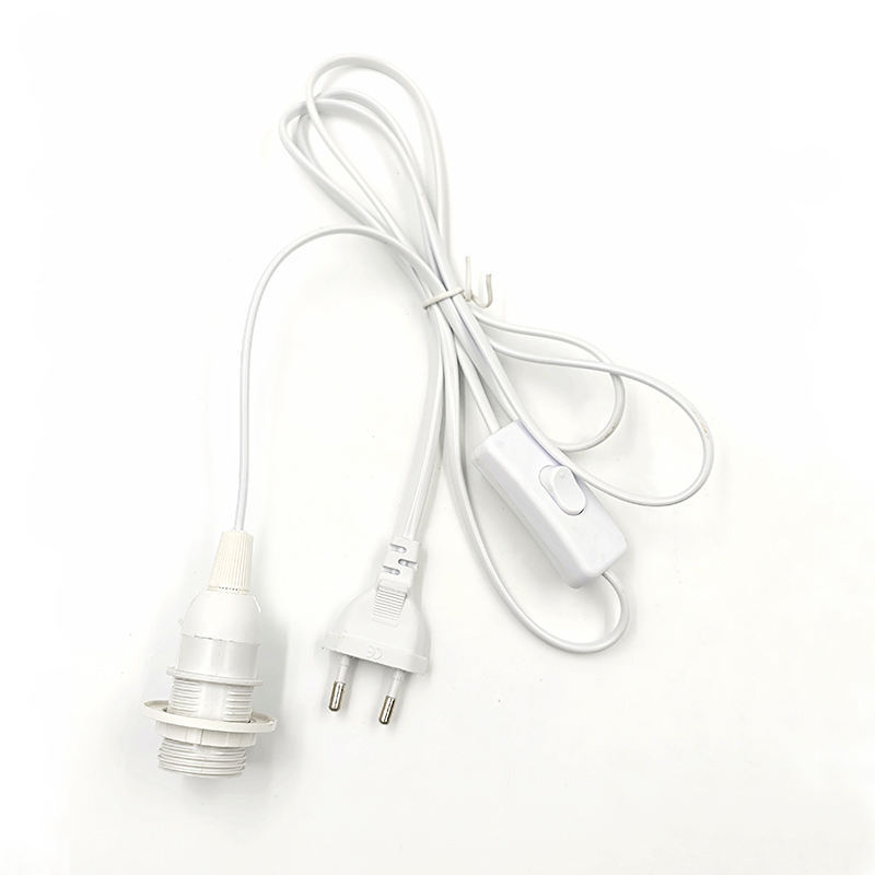 1,8 m Netzkabel E14 Lampensockel EU-Stecker 303 Schalterdraht für Anhänger-LED-Glühbirne E14 Hängelampe Aufhängungssockelhalter Salz