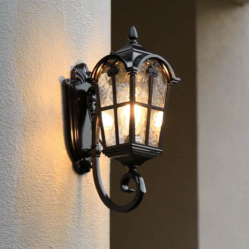 Wasserdichte Wandleuchte im europäischen Stil, Garten-Villa-Tor, Außenhof, Balkon, Außenwandleuchte, antikes Rom, Retro-Licht