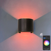 RGB APP 9W Steuerung TUYA APP LED Wandleuchte Wasserdicht IP65 Veranda Garten auf und ab Wandleuchte Halbrunde wasserdichte Wandleuchte