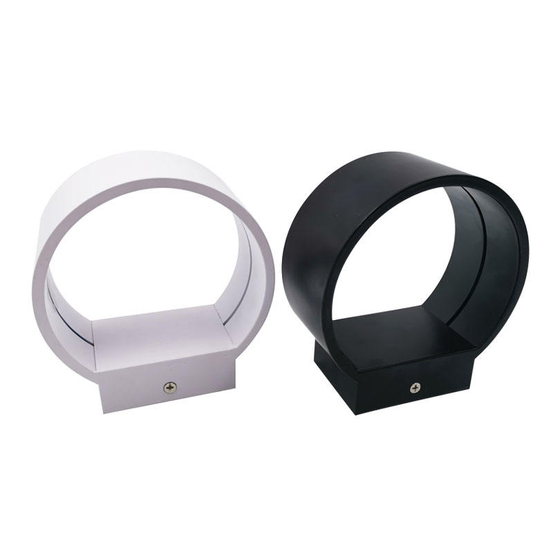 5-W-Kreis-Wandleuchte RGB mit Controller für Innendekoration, erhellende Lichter, schwarz/weiße LED-Wandleuchte, Auf- und Ablicht