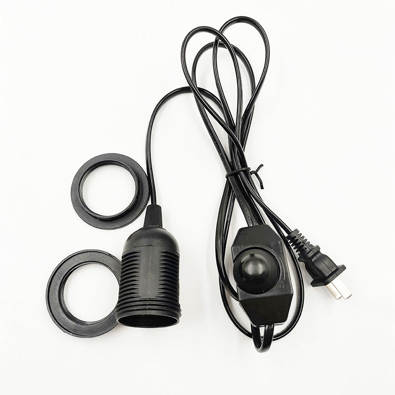 110V 220V 301 Dimmschalter Dimmbarer Schalter E26 Doppelring Elektrischer Kabelstecker Schalter und Kabel für LED-Licht