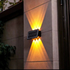 6LED Solar Wandleuchte Im Freien Wasserdichte LED Wandleuchten für Hof Straße Landschaft Garten Dekor Lampe Solar Außenwandleuchte