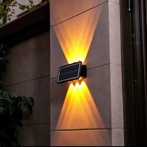 6LED Solar Wandleuchte Im Freien Wasserdichte LED Wandleuchten für Hof Straße Landschaft Garten Dekor Lampe Solar Außenwandleuchte