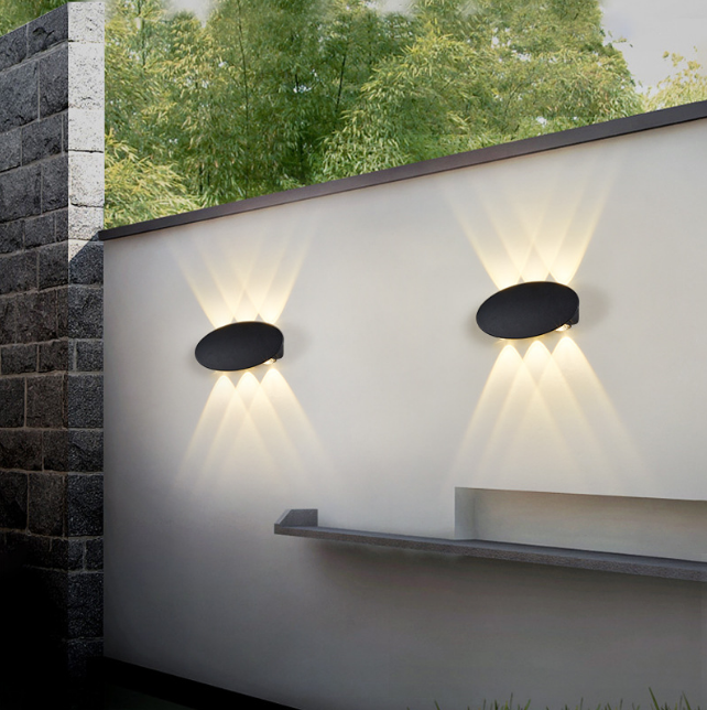 Neue Fabrik Großhandel IP65 Aluminium wasserdichte Outdoor-Up- und Down-LED-Wandleuchte Wandleuchten für Zuhause 