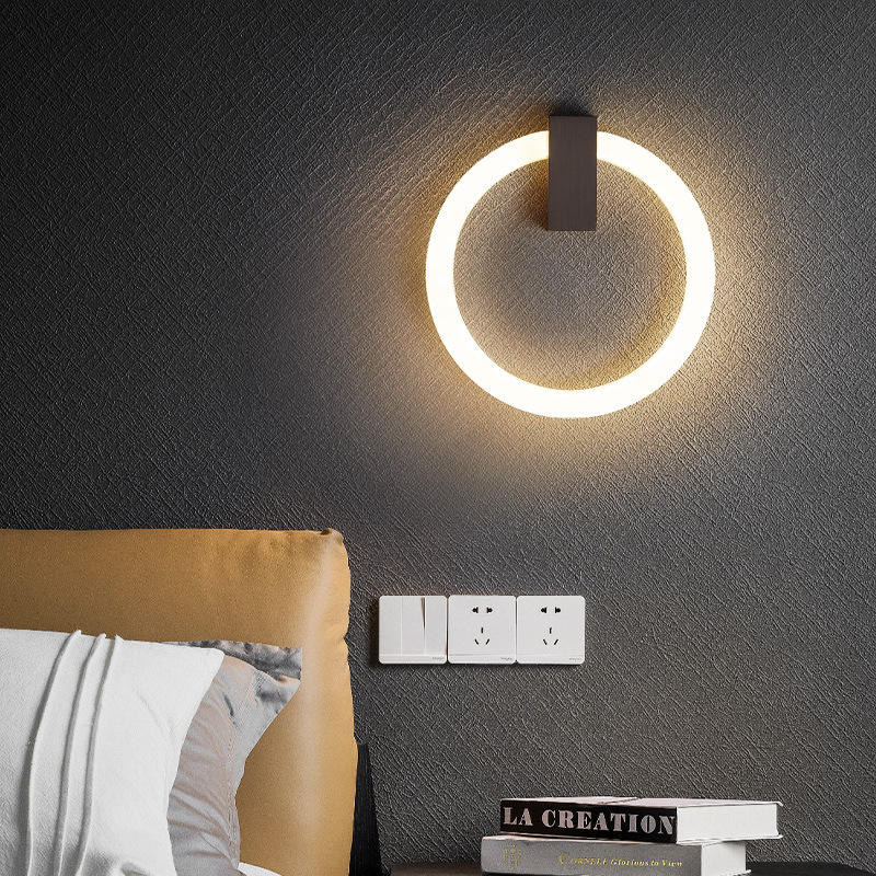 Moderne LED-Wandleuchte aus Acryl, 85–265 V, einfache Schlafzimmerleuchte, Wohnzimmer, Nachttisch, Treppe, Heimdekoration, Innenwandleuchten, Cottage