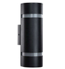 Moderne schwarze, wasserdichte Wandleuchte, Aluminium-Wandleuchte, 2-flammige Außenwandleuchte, AC85-265, Up-and-Down-Lampe