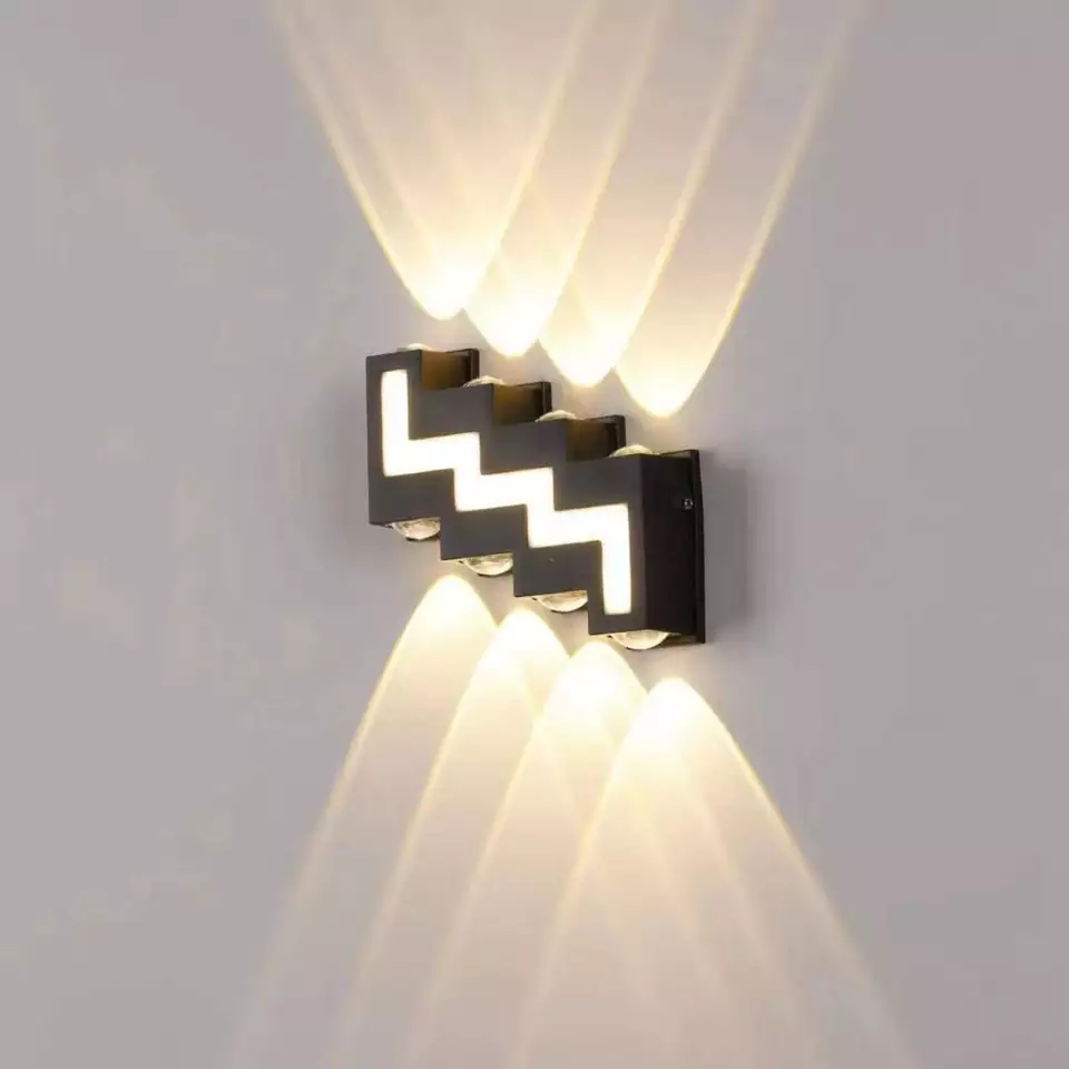 Wasserdichte AC85-265V Wandmontierte LED-Wandleuchte Moderne nordische Innenwandlampen Wohnzimmer Veranda im Freien