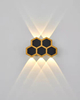 Wandleuchten LED Honeycomb Gold Schwarz Leuchten nach oben und unten Leuchtende Körperlampe Beleuchtungsstil Modernes Büro Rohs Epistar Input Flux