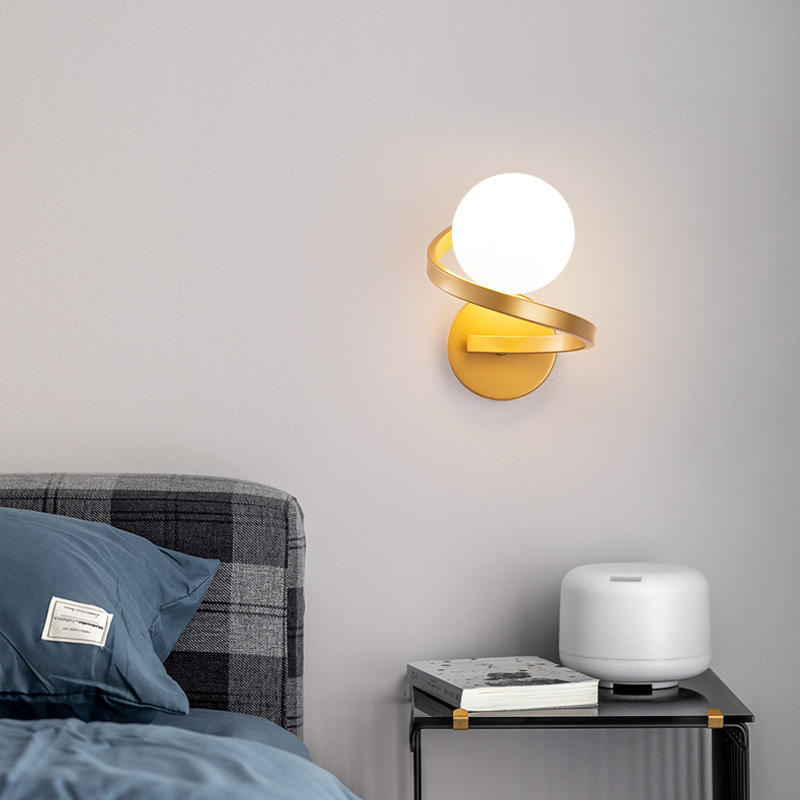Klassische Lampen Kristall Schlafzimmer Nachttisch Montieren Innen Licht Innen Dekorative Gold Schwarz Metall Moderne Led Glas Wandleuchte