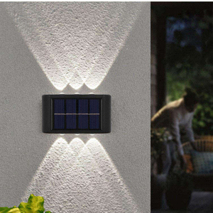 4LED 6LED oben und unten solar wandleuchte außendekoration gartenhof hause wandleuchte wasserdicht leuchtende außenwaren