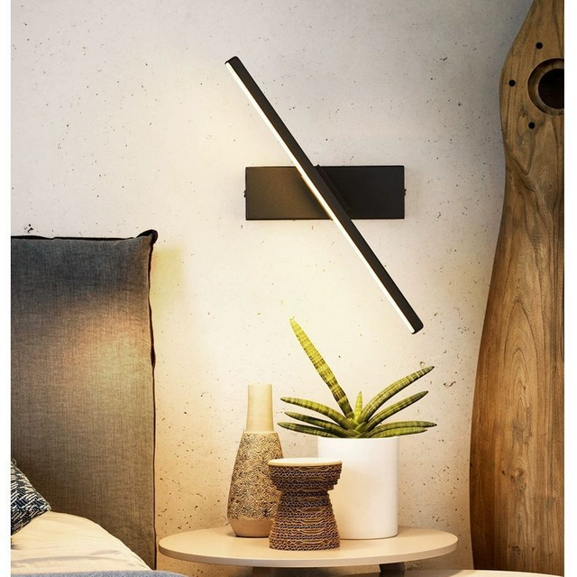 Moderne LED-Wandleuchten, 330 drehbar, 6 W, AC85V-265V, Wandleuchte, schwarze Lampe, Gang, Innendekoration, Beleuchtung