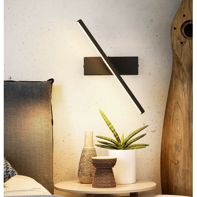 Moderne LED-Wandleuchten, 330 drehbar, 6 W, AC85V-265V, Wandleuchte, schwarze Lampe, Gang, Innendekoration, Beleuchtung