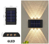 4LED 6LED 8LED 10LED 12LED 16LED auf und ab solar wandleuchte außendekoration gartenhof hause wandleuchte wasserdicht