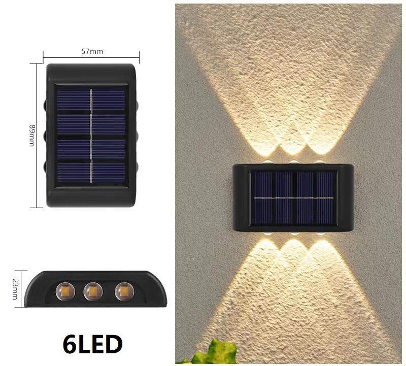 4LED 6LED 8LED 10LED 12LED 16LED auf und ab solar wandleuchte außendekoration gartenhof hause wandleuchte wasserdicht