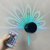 Kreative Pfau Projektion Lampe Remote Touch RGB Bunte Led Hintergrund Nachtlicht Tier Wand Licht Home Deco Für Schlafzimmer