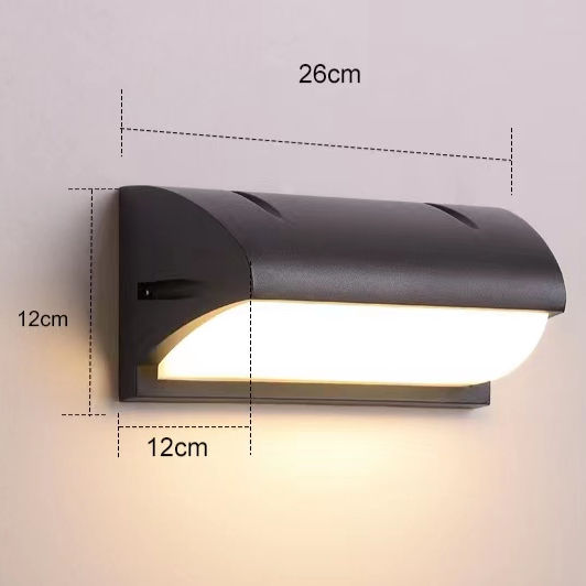 12W LED-Außenwandleuchte, wasserdichte LED-Wandleuchte, einfache Gangtreppe, Innenhofleuchte, Balkonwandleuchte, superhell