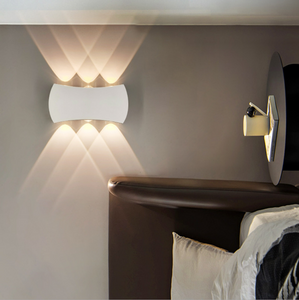 4W 6W 8W moderne minimalistische Innen-Außen-Hotel-Gang-Korridor-Tür-Treppenhaus-Veranda-Mond-Form-LED-Wandleuchte