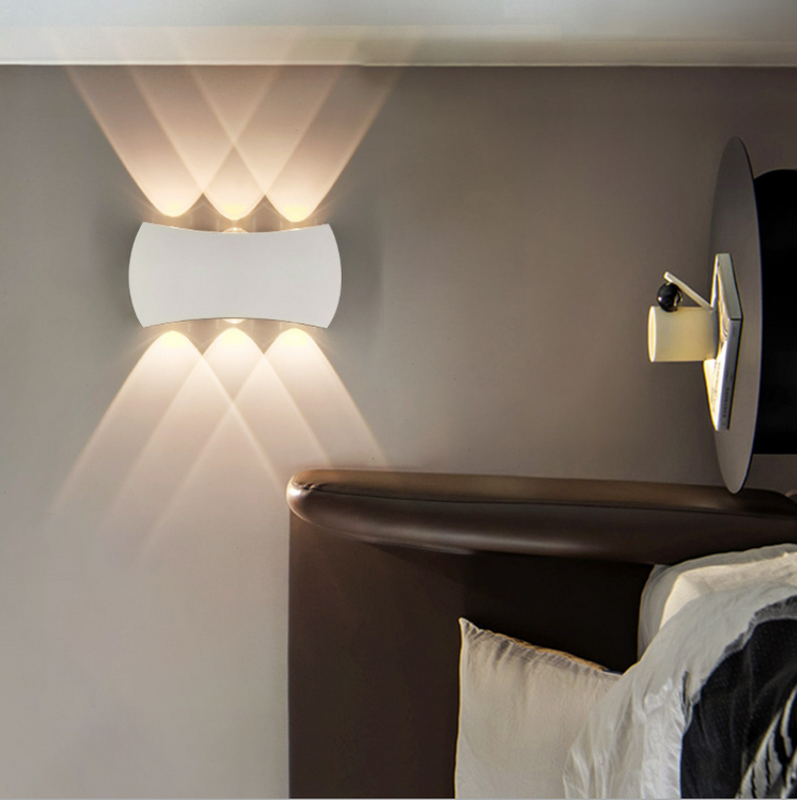 4W 6W 8W moderne minimalistische Innen-Außen-Hotel-Gang-Korridor-Tür-Treppenhaus-Veranda-Mond-Form-LED-Wandleuchte