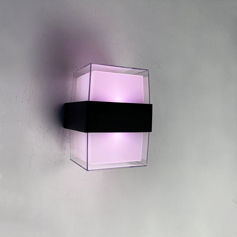 Tuya APP Smart Light Acryl wasserdichte Wandleuchte quadratisch IP65 wasserdicht bunte modische dekorative Wandleuchte