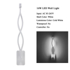AC 85–265 V, moderne Hausdekoration, Wellenform, Aluminium, Up Down LED-Wandleuchte, LED-Wandleuchte für den Innenbereich, Urlaubsgirlandenlicht