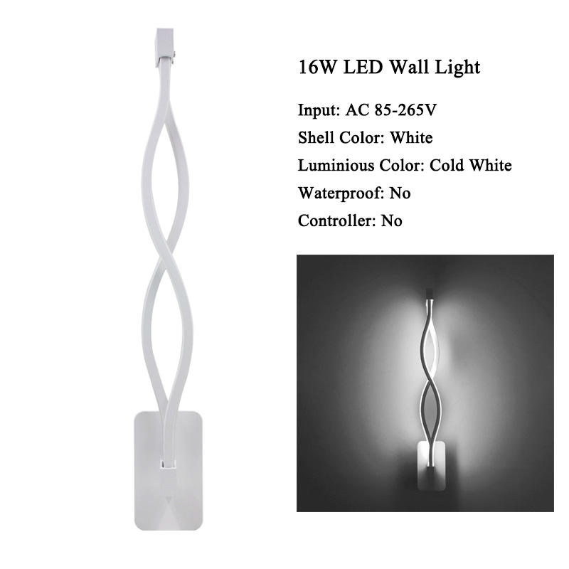 AC 85–265 V, moderne Hausdekoration, Wellenform, Aluminium, Up Down LED-Wandleuchte, LED-Wandleuchte für den Innenbereich, Urlaubsgirlandenlicht