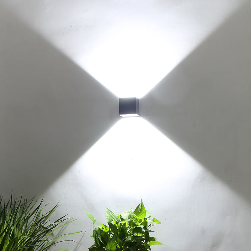 Moderne LED-Wandleuchte nach oben und unten Beleuchtung Würfel Wandleuchte Lampe Halterung Outdoor Home Zimmer Schlafzimmer Hotel Beleuchtung Dekoration