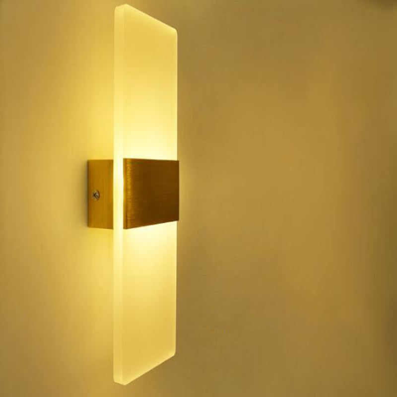 LED-Acryl-Wandleuchte, moderne Acryl-Innenbeleuchtung, AC 85–265 V, LED-Wandleuchte, 6 W, für Hotelzimmer mit Bühne
