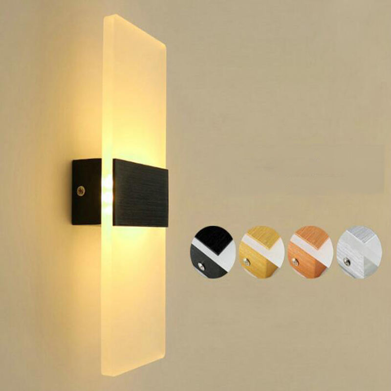 LED-Acryl-Wandleuchte, moderne Acryl-Innenbeleuchtung, AC 85–265 V, LED-Wandleuchte, 6 W, für Hotelzimmer mit Bühne