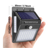 100 LED Solar Licht Outdoor Solar Lampe PIR Motion Sensor Wand Licht Wasserdichte Solar Powered Sonnenlicht für Garten Dekoration