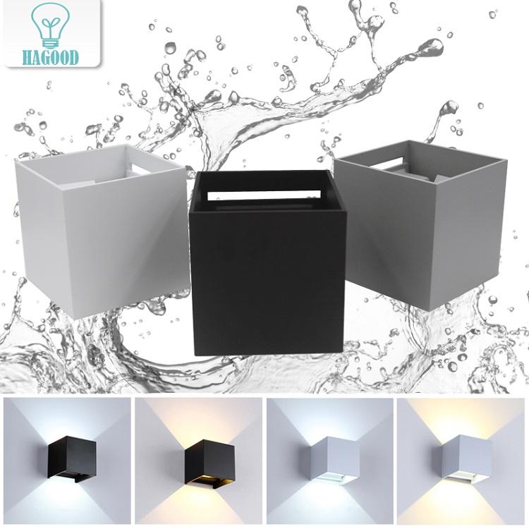 Einstellbare IP65 High Lumen 12W Cube Up And Down LED-Außen-LED-Wandleuchte
