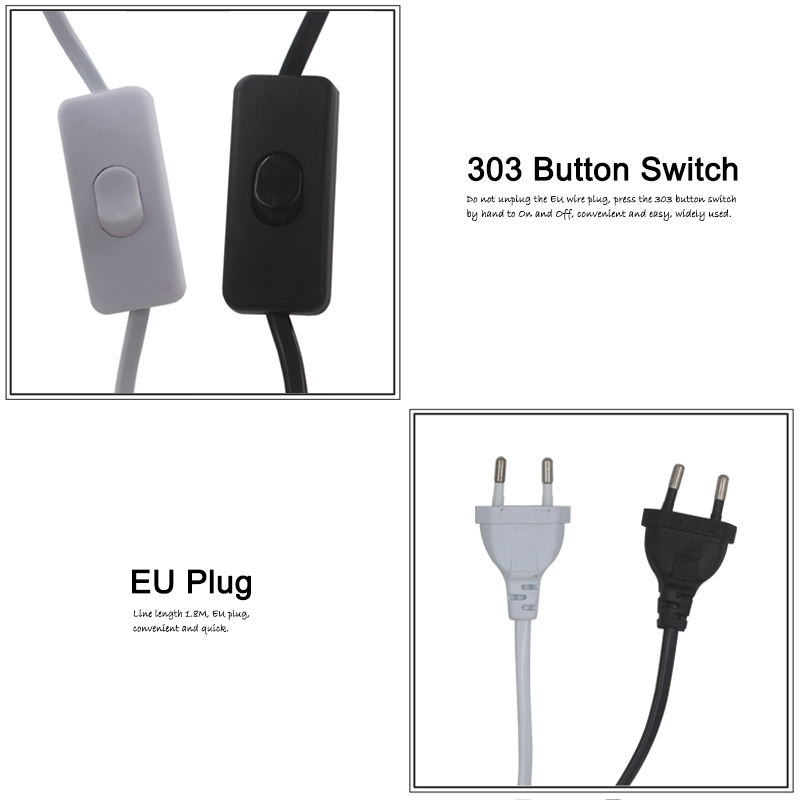 1,8 m Leitungslänge, E27-LED-Lampenfassung, 250 V, 4 A, 303 Ein/Aus-Lampenfassung, Adapter, Konverter für LED-Lichtaufhängung, Fassungsfassung