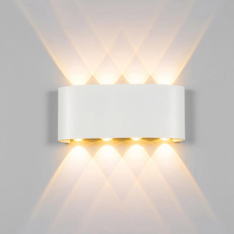 Moderne LED-Aluminium-Außen- und Innenleuchte, IP65, nach oben und unten, für Zuhause, Treppen, Zimmer, Nachttisch, Badezimmer, weiße oder schwarze LED-Wandleuchte