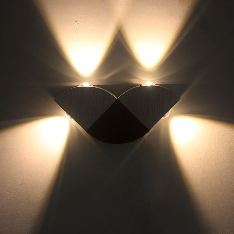4W LED-Wandleuchte, bunte Beleuchtung, Wand-Innendekorationsleuchte für Loft, Badezimmer, Wohnzimmer, Heimbeleuchtung 