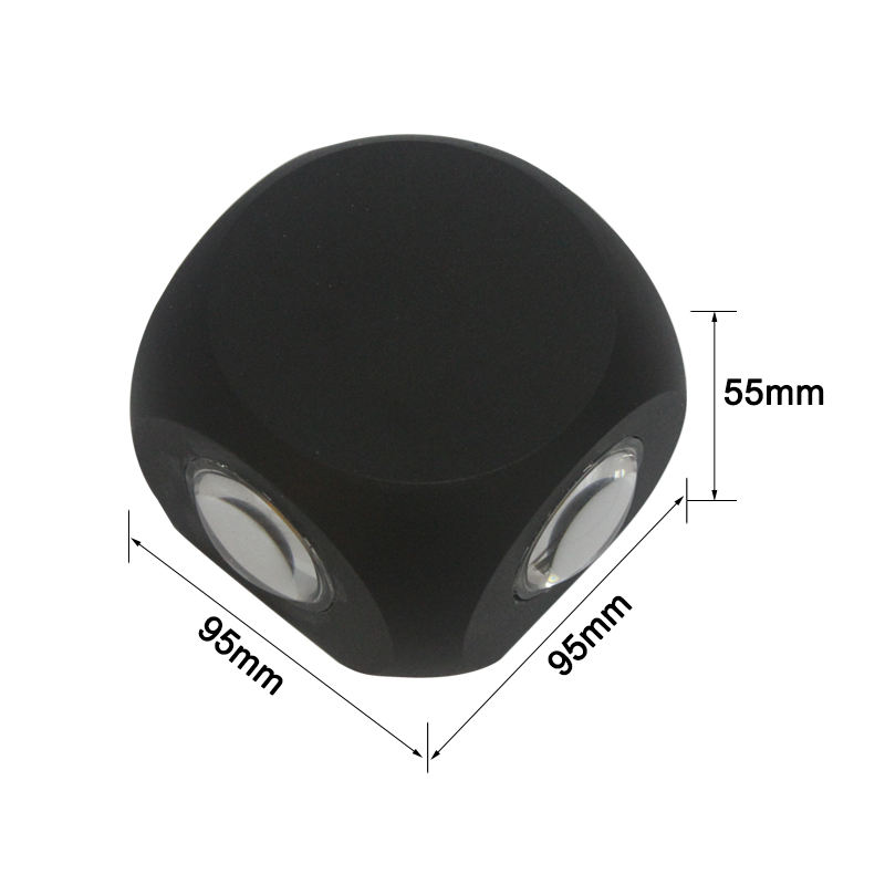 Moderne wasserdichte 4W LED-Wandleuchte IP65 Außenleuchten Gartenleuchte Indoor Home Nachttischlampe Beleuchtung
