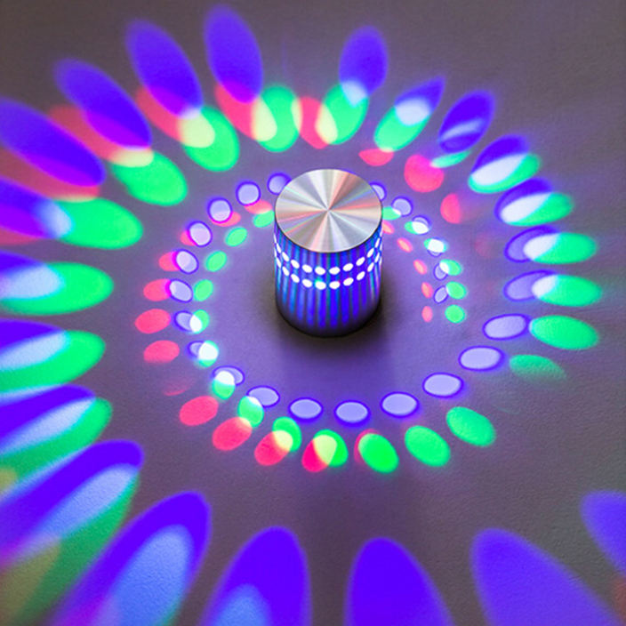 RGB Spirale Loch LED Wand Licht Effekt Wand Lampe Mit Fernbedienung Bunte Wandlamp Für Party Bar KTV Hause Dekoration