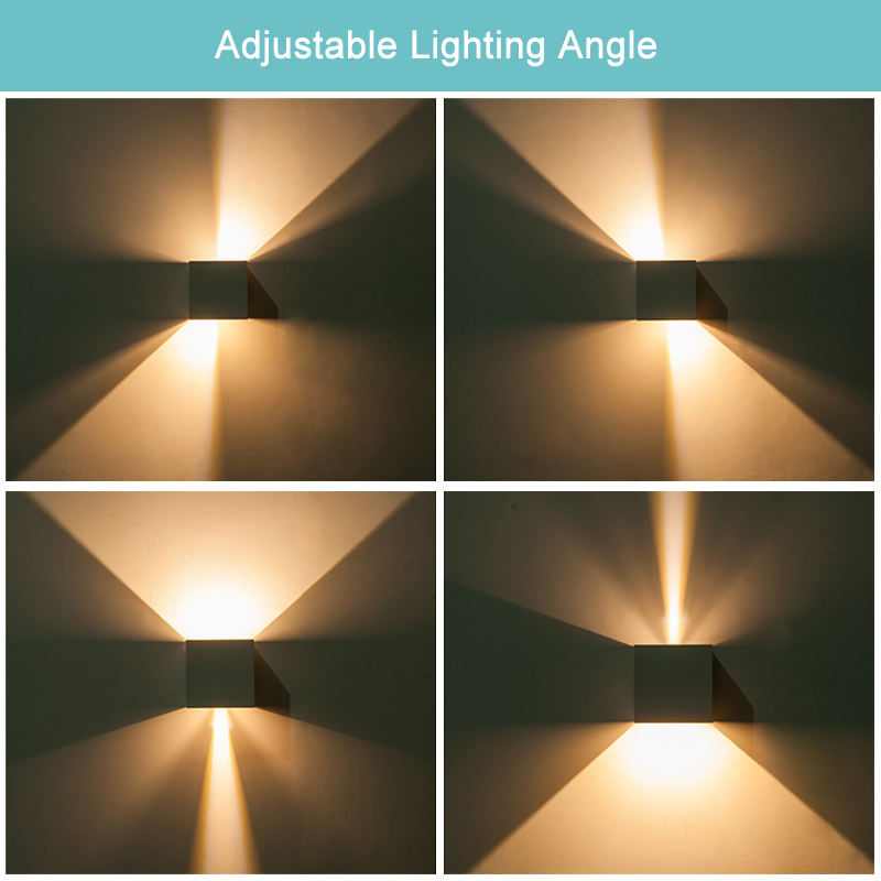 Dimmbare, wasserdichte IP65-Lesewandleuchten, quadratische Würfel-LED-Wandleuchte, nach oben und unten, Factory Outlet, Decora, Sicherheit, angemessener Preis