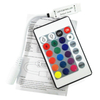 24 Tasten LED-Controller RGB IR-Fernbedienung DC12V mit Mini-Empfänger LED-Treiber Dimmer Passend für 5050/3528 RGB-LED-Streifenlicht