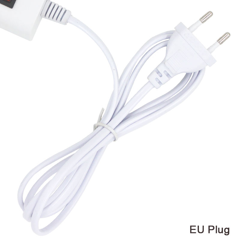 1,5 m Draht 2/4-polige Halterung, weißer EU-Stecker, Tester, LED-Lampen-Adapter, Schalter, hohe Qualität für LED-Treiber-Chip-Lampen-Lichtleiste