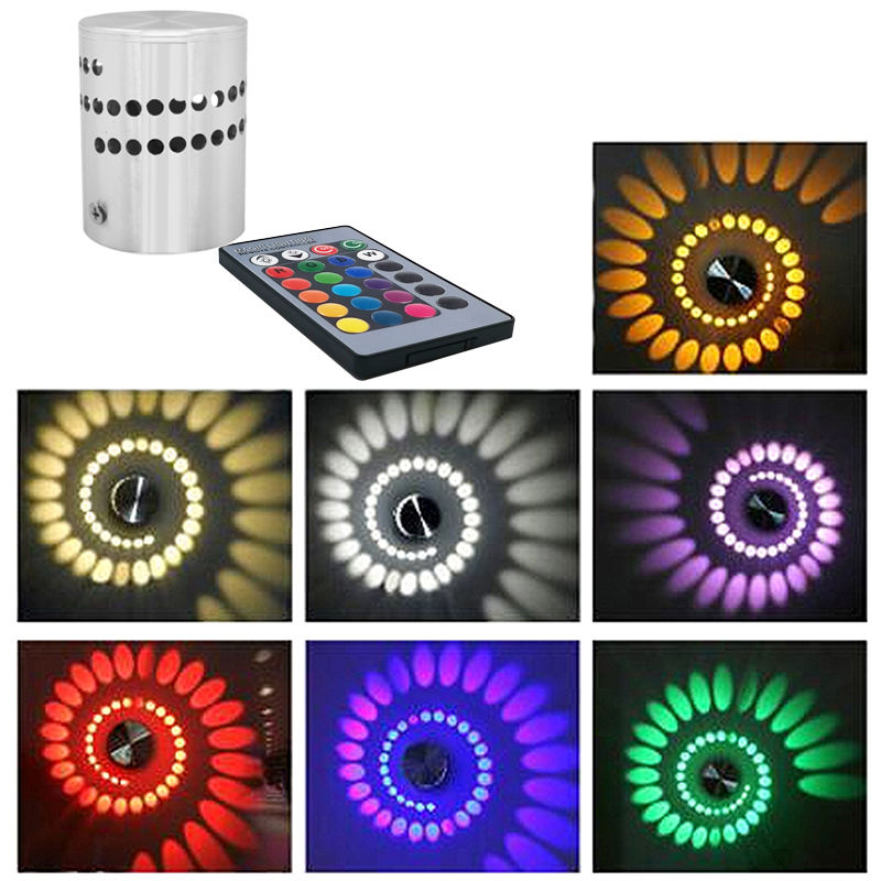 Poröse LED-RGB-Deckenwandleuchte mit Fernbedienung, Wandlampe, Deckenleuchten, Smart-Home-Licht, Wandmontagelampe