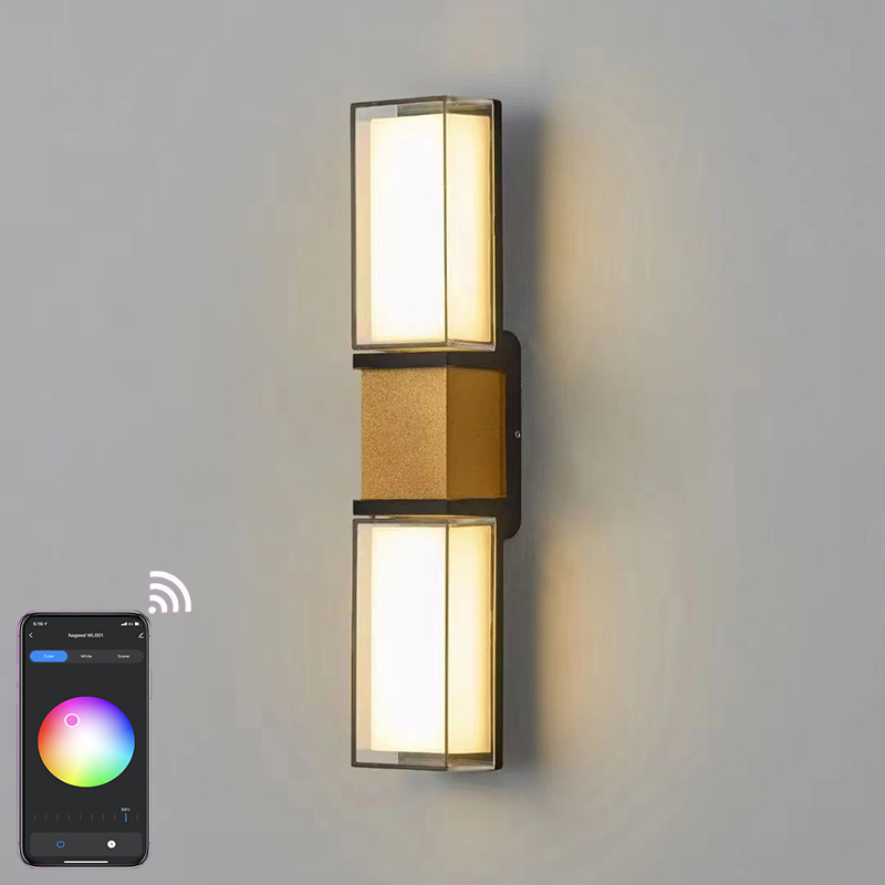 9W Tuya APP Control Wandleuchte LED-Licht App Control App Control Licht Goldgürtel Wandleuchte Smart Wandleuchte Außenbeleuchtung